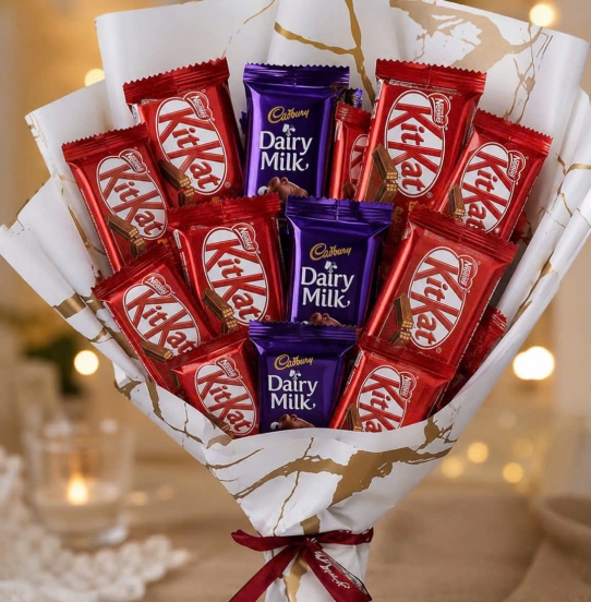 💐 Bó Hoa KitKat Ngoại Nhập – Món Quà Ngọt Ngào Khó Quên