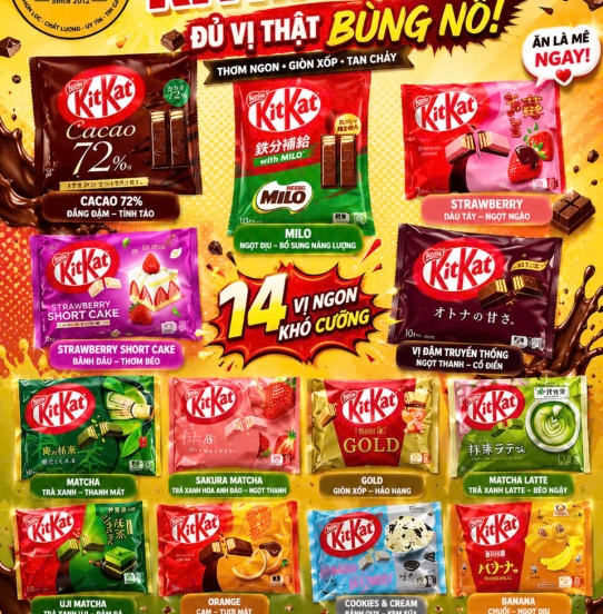 Bùng nổ KITKAT NHẬT ĐỦ VỊ