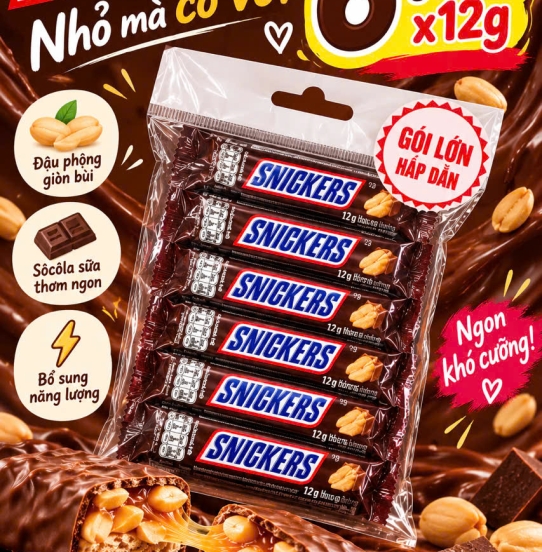  Snickers 6 Thanh – Nạp Năng Lượng Tức Thì!