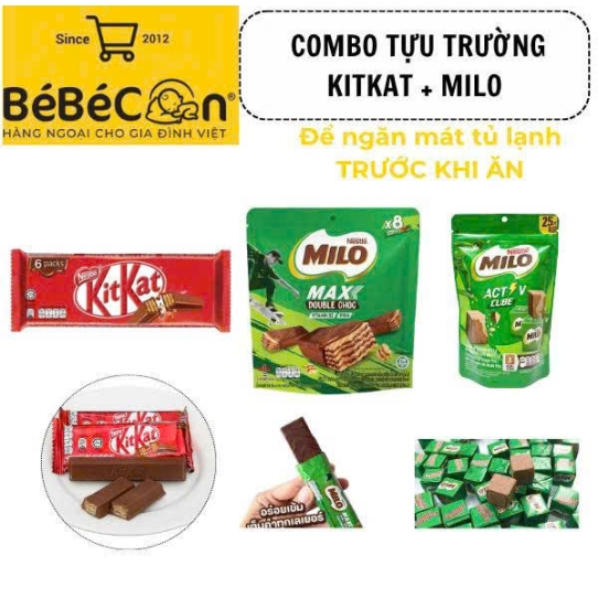 COMBO Tựu Trường KITKAT + MILO