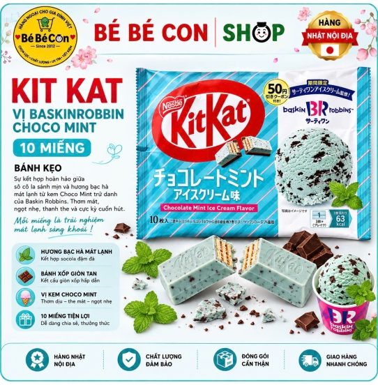 ☕ KitKat Bakinrobbin Choco Mint Tỉnh Táo The Mát