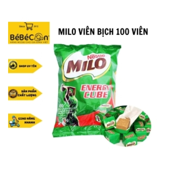 Milo Dạng Viên Energy Cube Thái Lan 100 Viên
