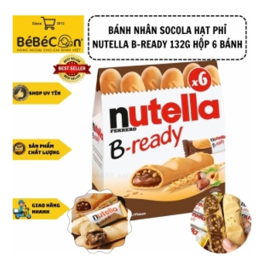 Bánh quy nhân socola hạt phỉ Nutella B-Ready hộp 132gr (6 bánh)